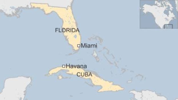 Map Florida Cuba